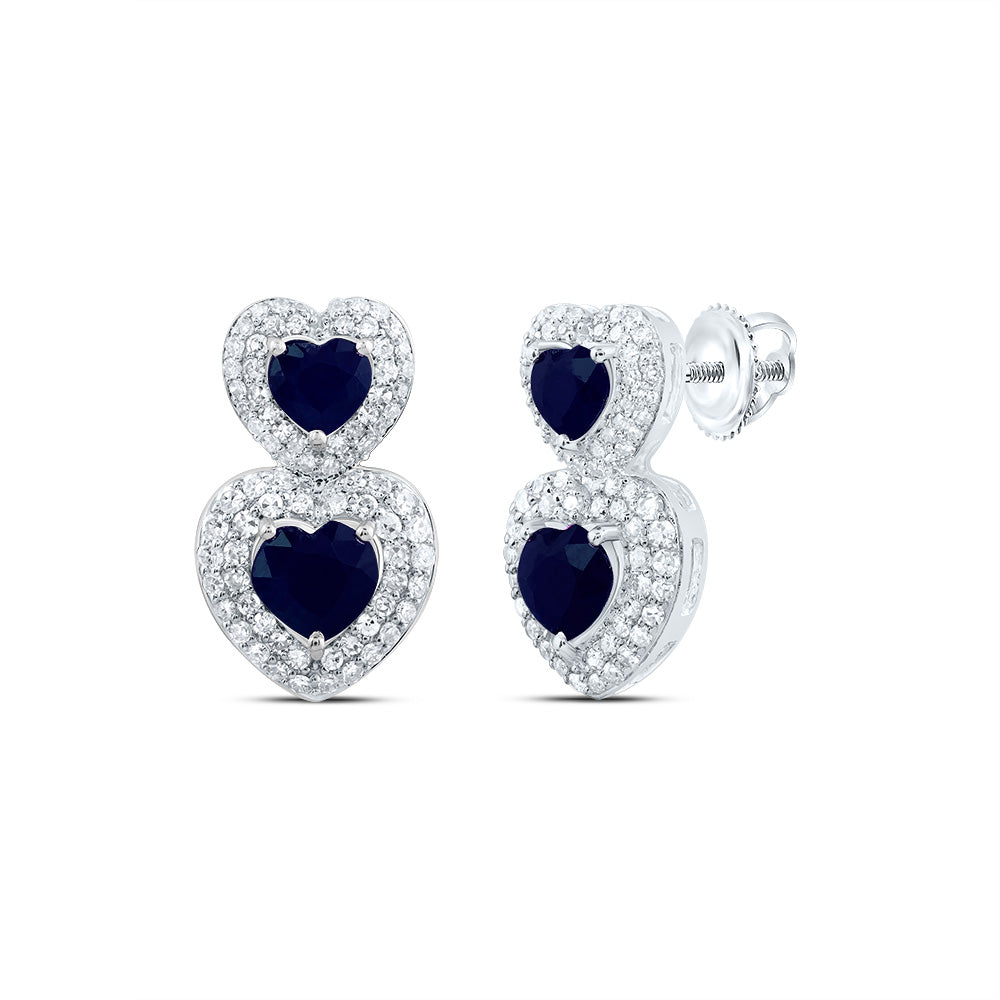1/2Ctw-Nat Diamond 2 1/4Ctw Hs-Bs Nat Gem Fashion Heart Earring