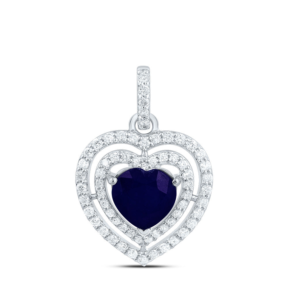 1/2Ctw-Nat Dia Cn 7.50 Mm Hs-Bs Nat Gem Fashion Heart Pendant (1.98 grams)