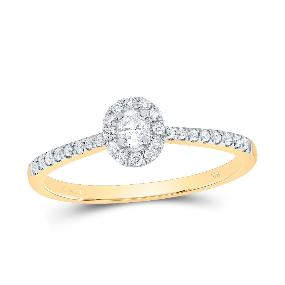 1/4Ctw-Nat Dia Ana M Fashion Promise Oval Ring (1.7 grams)