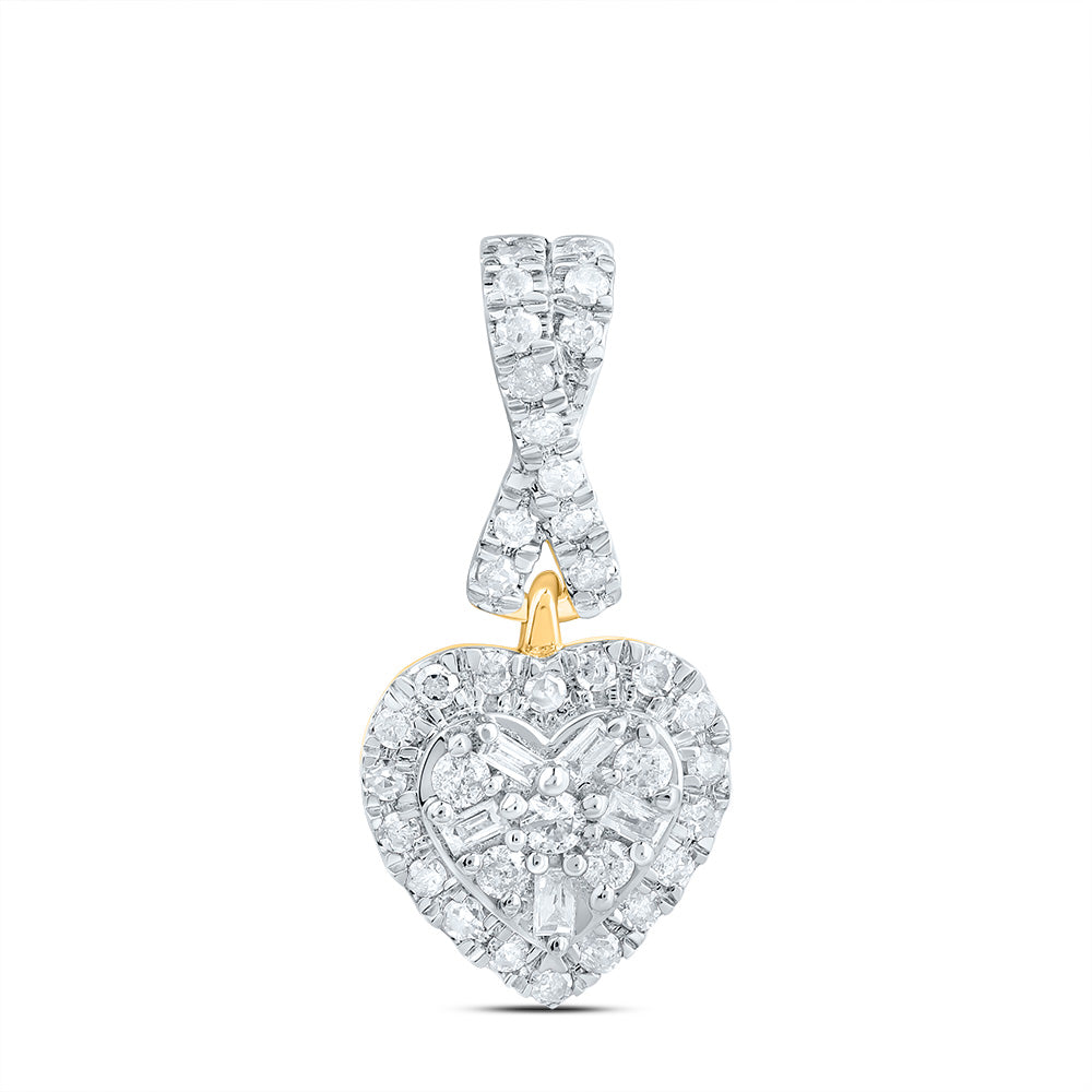1/5Ctw-Nat Dia Cn Fashion Heart Pendant (0.922 grams)
