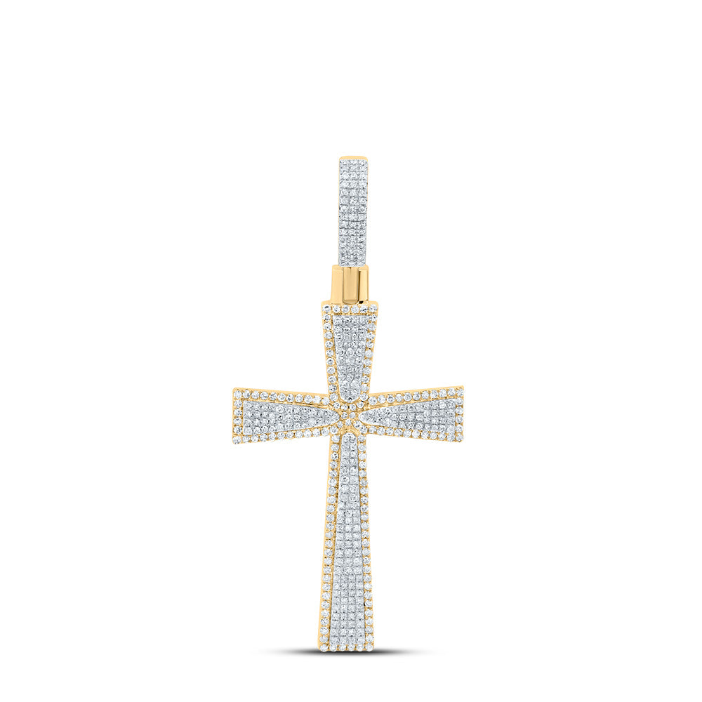 1 3/8Ctw-Nat Dia P1 Gift Cross Pendant (6.24 grams)