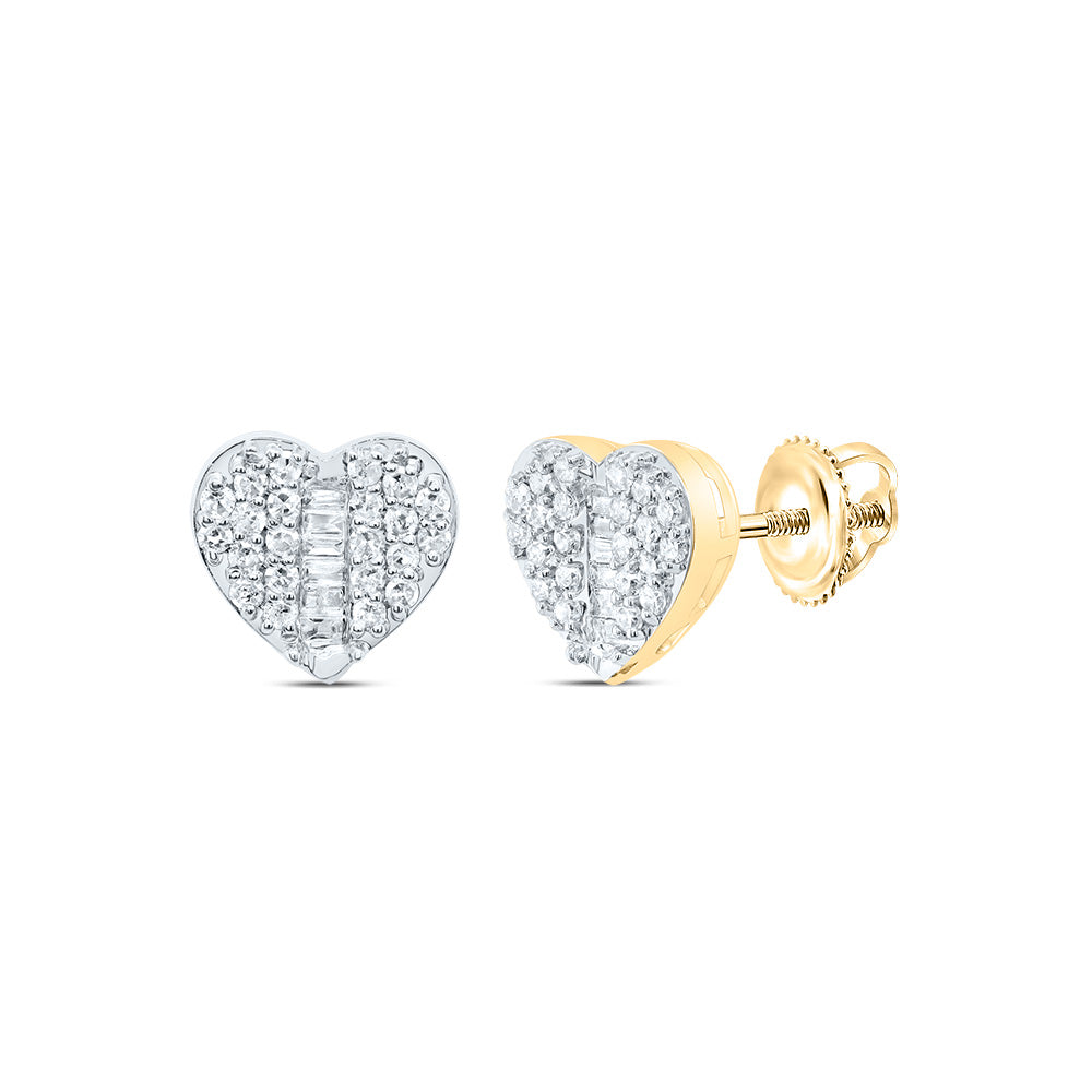 10Kt Gold 1/4Ctw-Dia P1 Gift Heart Stud Earring