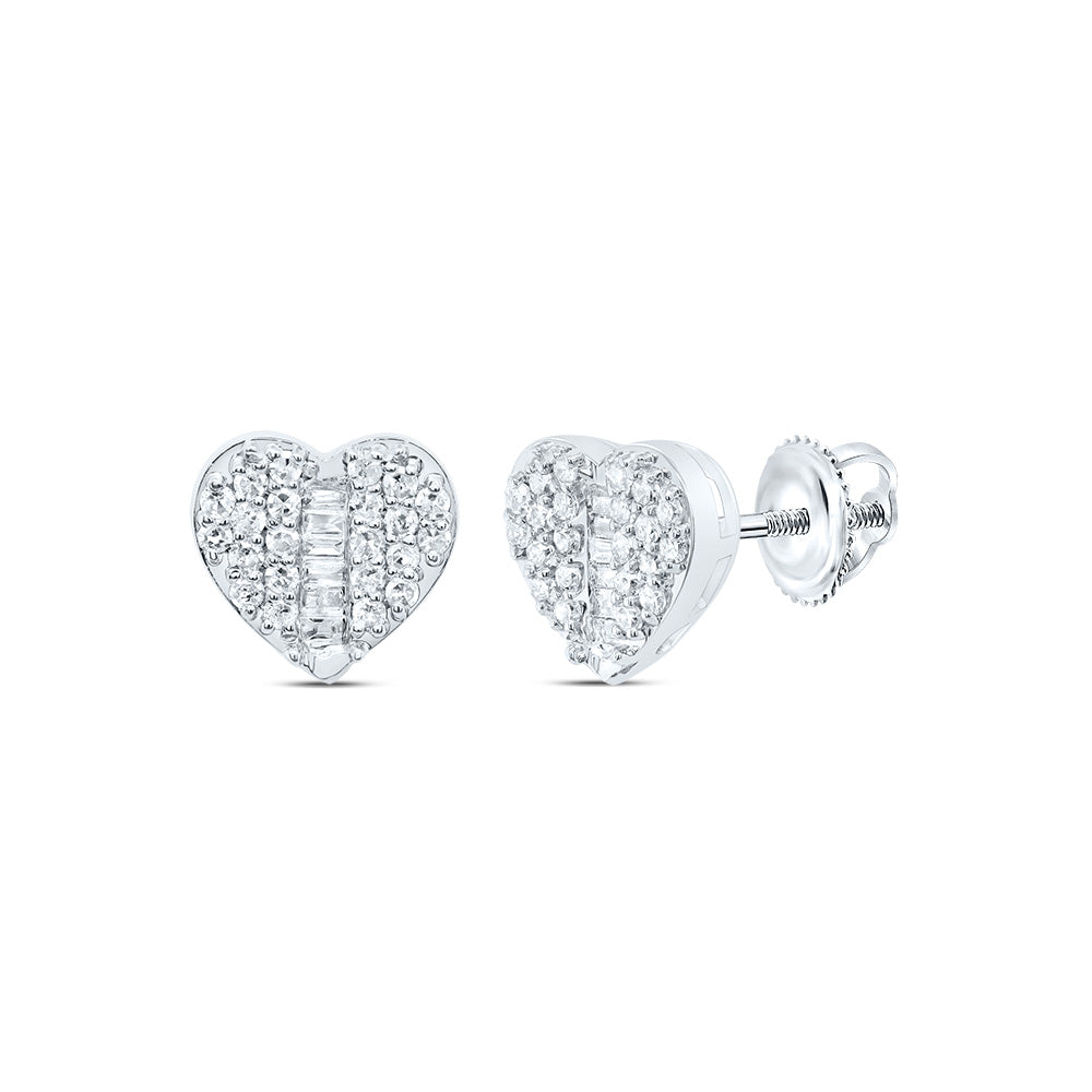 10Kt Gold 1/4Ctw-Dia P1 Gift Heart Stud Earring