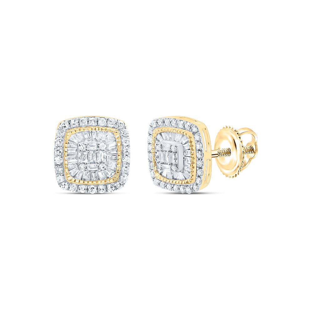 3/4Ctw-Nat Dia P1 Gift Cushion Baguette Earring