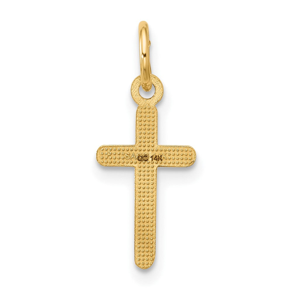 14k Yellow Gold 8 mm Cross Pendant (0.36 grams)