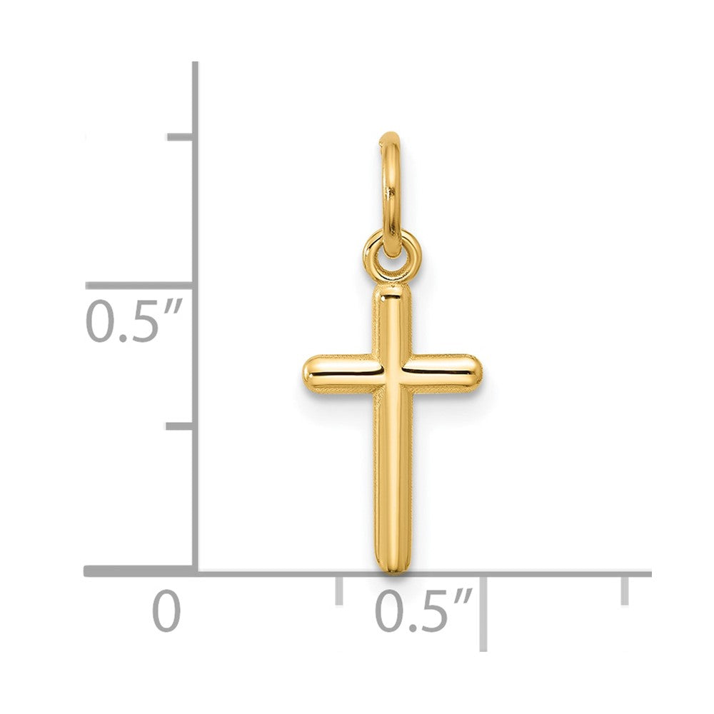 14k Yellow Gold 8 mm Cross Pendant (0.36 grams)