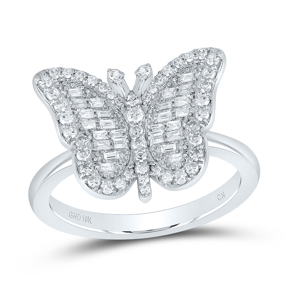 1/3Ctw-Nat Dia Cn Fashion Butterfly Ring (3.63 grams)