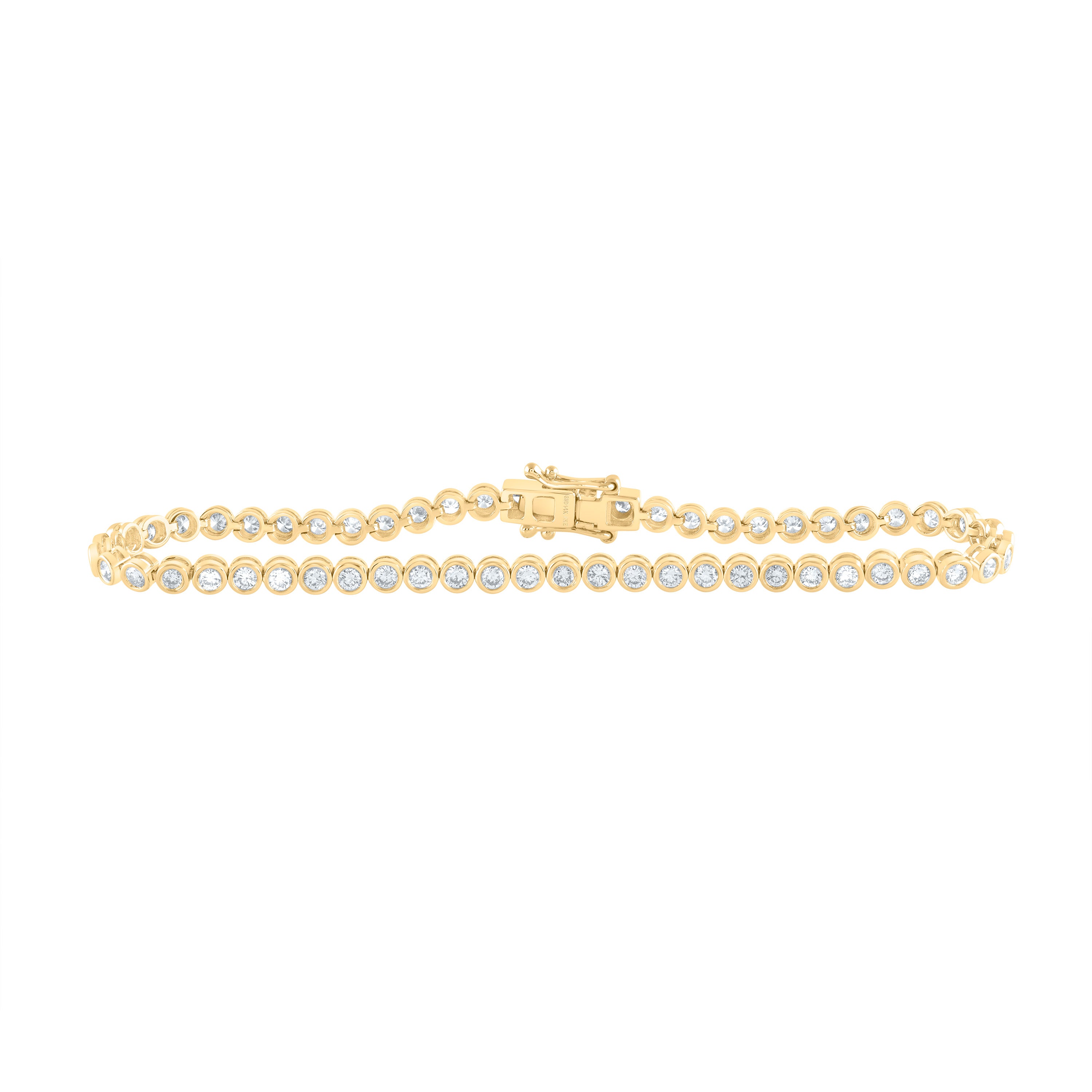 2 Ctw- Nat Diamond Fashion Bracelet (7 Inch) (7.05 grams)