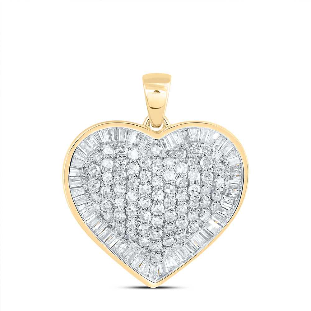 7/8Ctw Nat Diamond Fashion Heart Pendant (3.172 grams)