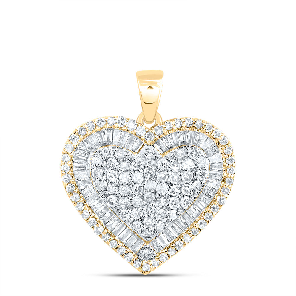 1Ctw Nat Diamond Fashion Heart Pendant (2.87 grams)