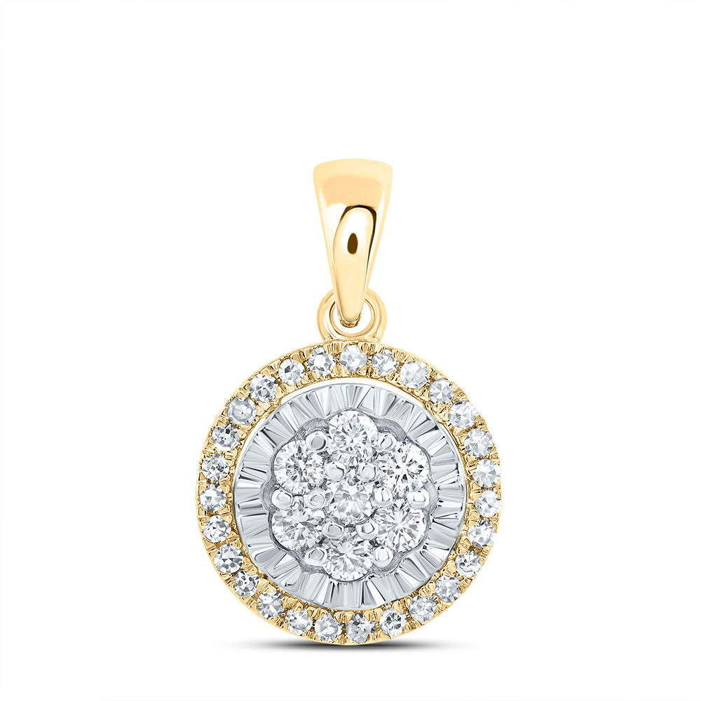 1/3Ctw-Nat Dia Nk Fashion Round Pendant (1.244 grams)