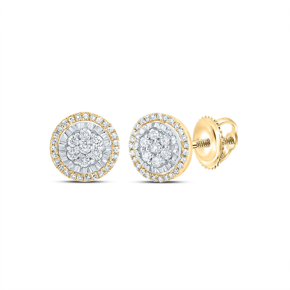 3/8Ctw-Nat Dia Nk Fashion Round Stud Earring