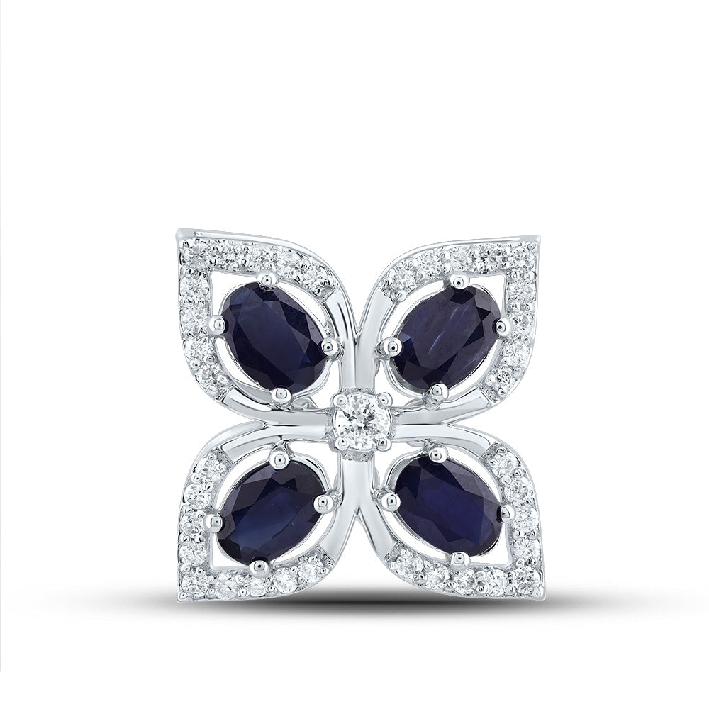 1/5Ctw-Nat Dia Cn 1 1/5Ctw-Ov-Bs Nat Gem Pendant (1.968 grams)