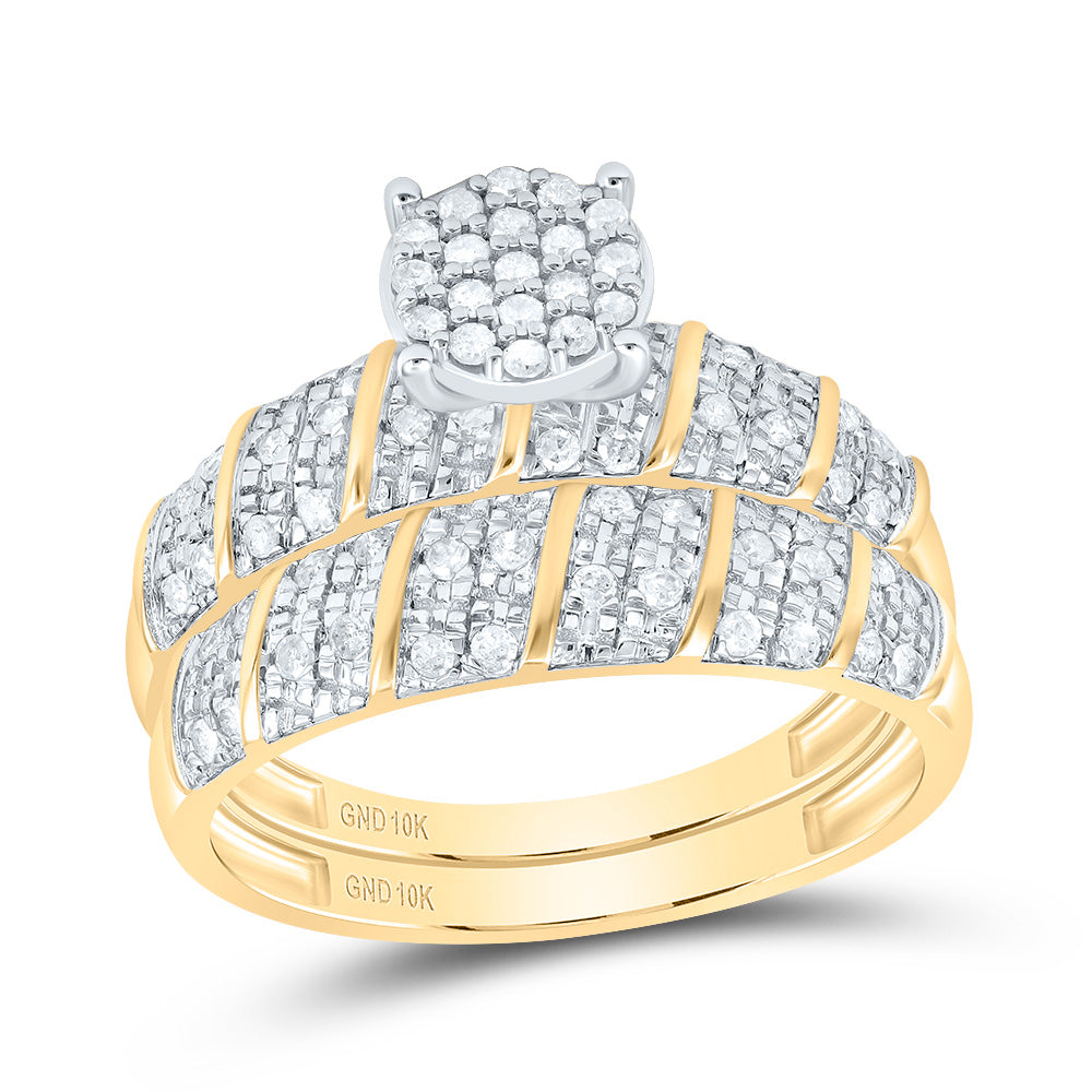 1/2Ctw-Nat Dia P3 Round Trio Set (5.33 grams)