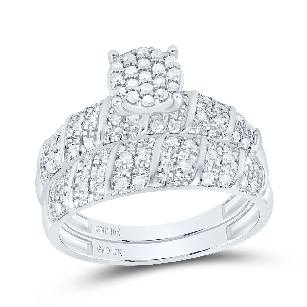 1/2Ctw-Nat Dia P3 Round Trio Set (5.27 grams)