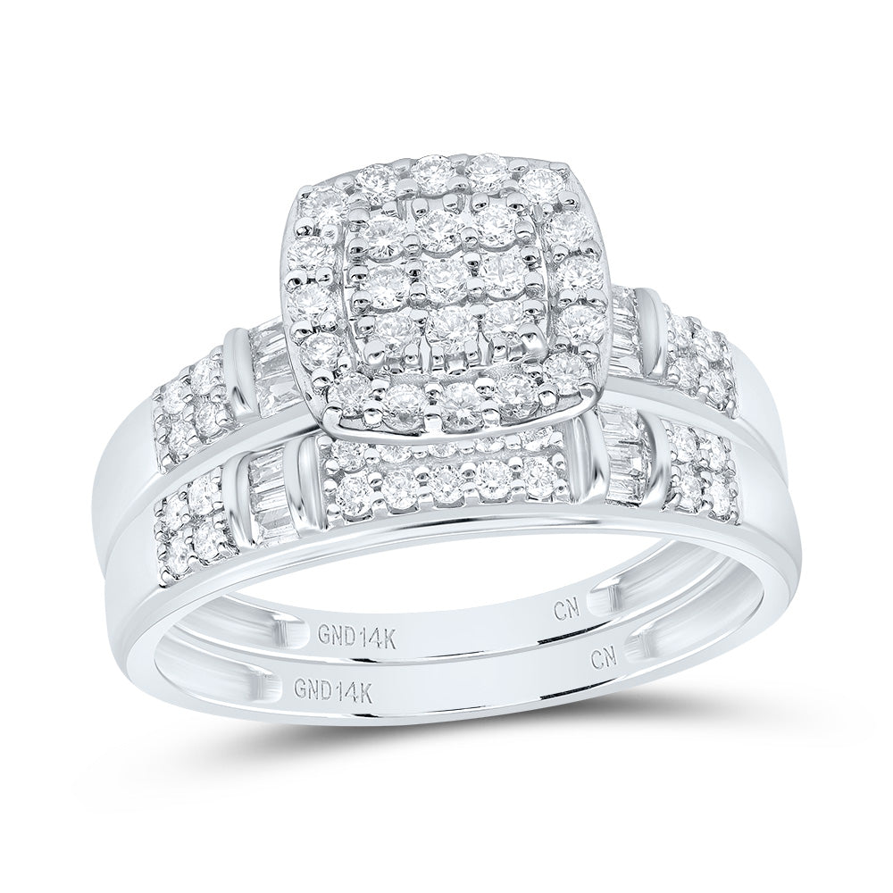3/4Ctw-Nat Diamond Cushion Trio Set (5.97 grams)