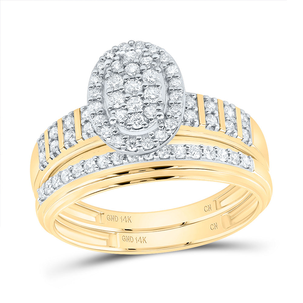 5/8Ctw-Nat Diamond Oval Trio Set (5.53 grams)