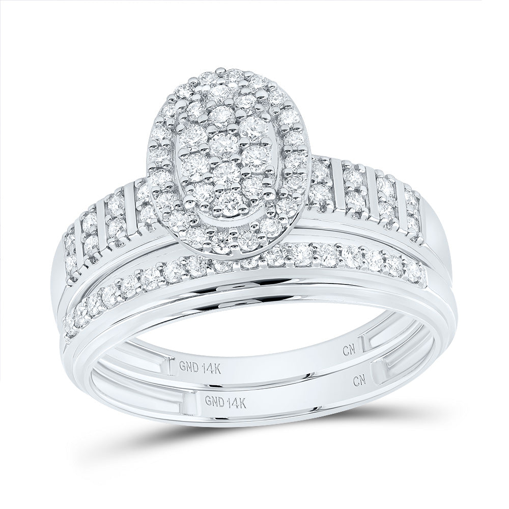 5/8Ctw-Nat Diamond Oval Trio Set (5.9 grams)