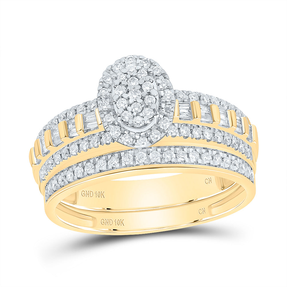 3/4Ctw-Nat Dia Cn Oval Trio Set (6.7 grams)