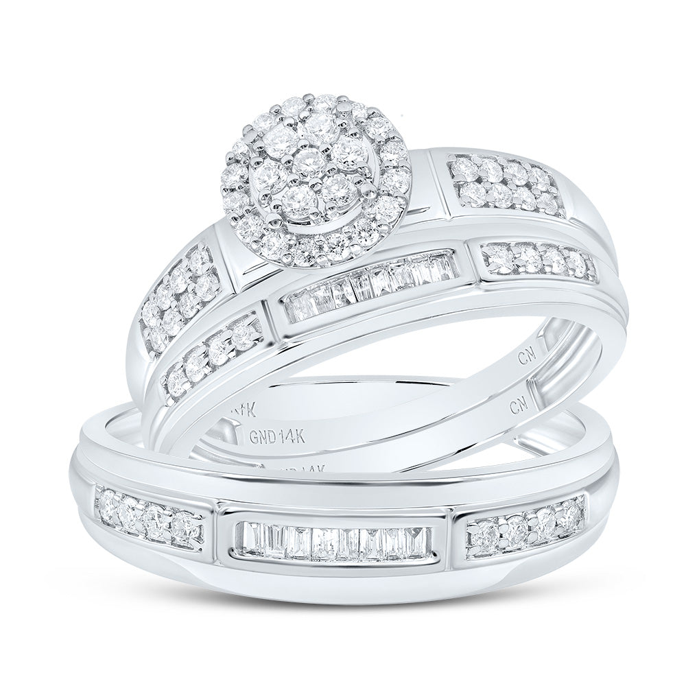 1/2Ctw-Nat Diamond Round Trio Set (5.84 grams)