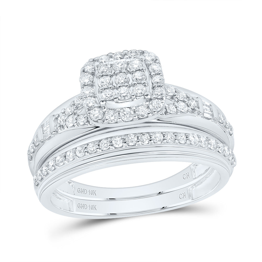 3/4Ctw-Nat Diamond Cushion Trio Set (5.57 grams)