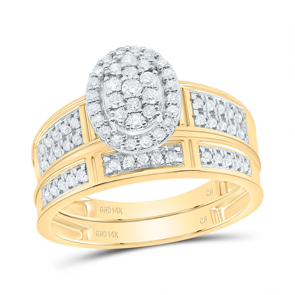 1/2Ctw-Diamond Oval Trio Set (5.49 grams)