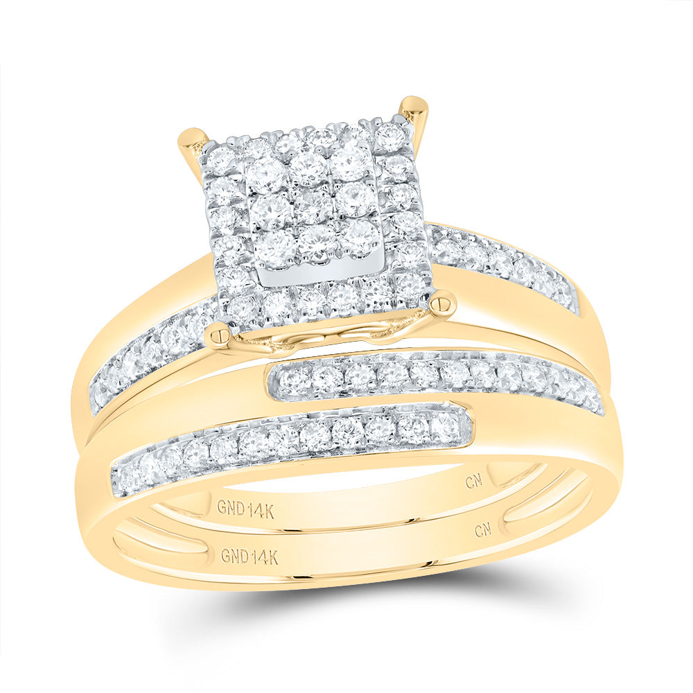 5/8Ctw-Diamond Square Trio Set (7.6 grams)