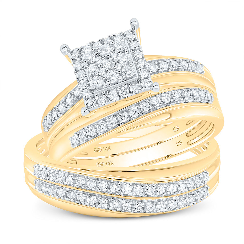 5/8Ctw-Diamond Square Trio Set (8.05 grams)