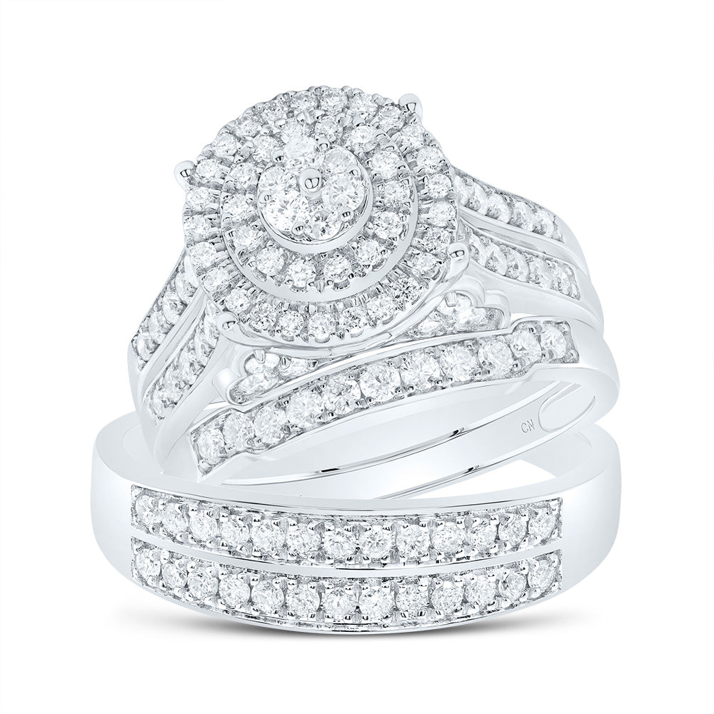 1 3/8Ctw-Diamond Round Trio Set (10.14 grams)
