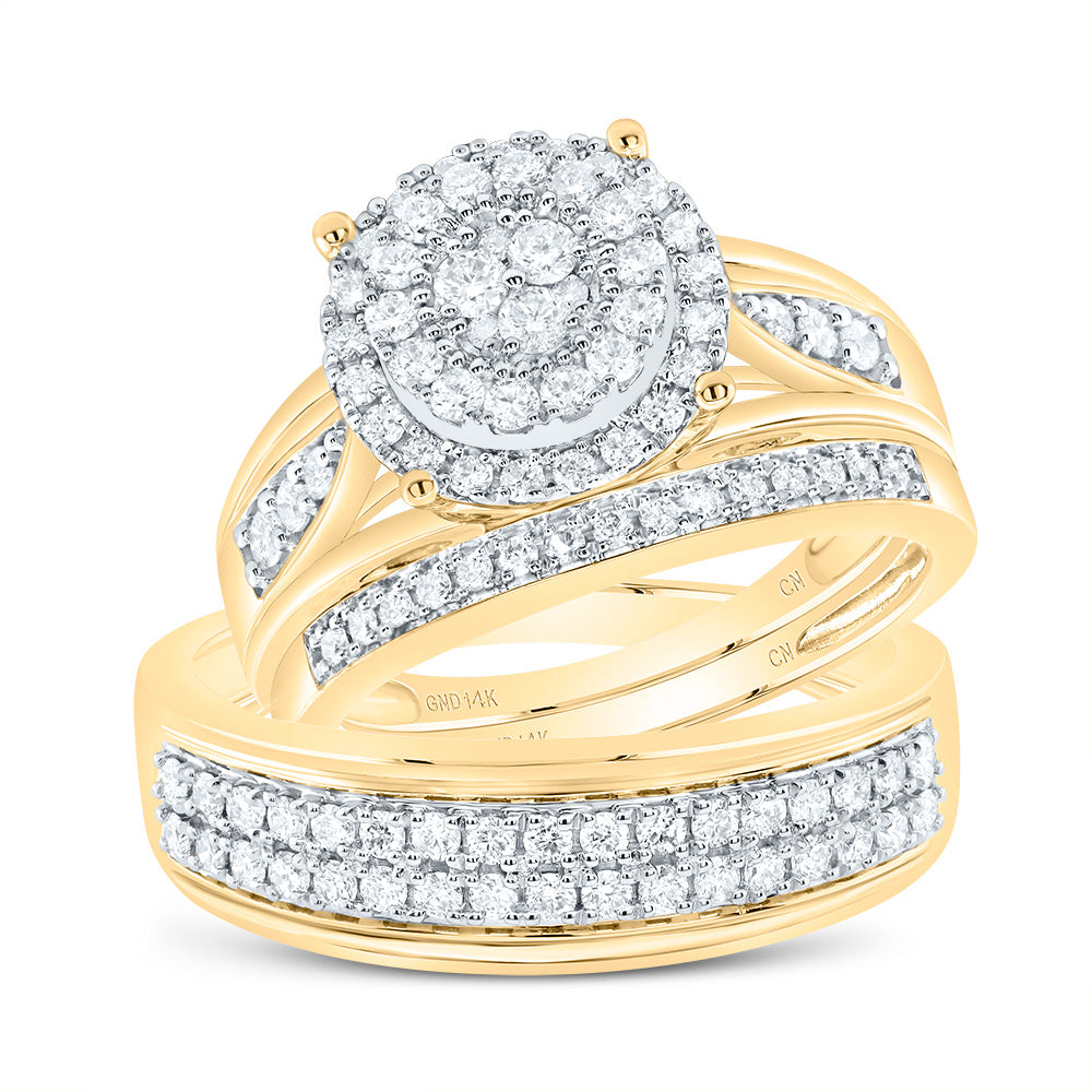 1Ctw-Dia Cn Round Trio Set (10.57 grams)