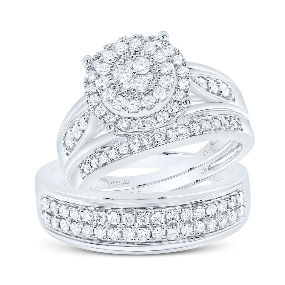 1Ctw-Dia Cn Round Trio Set (10.84 grams)