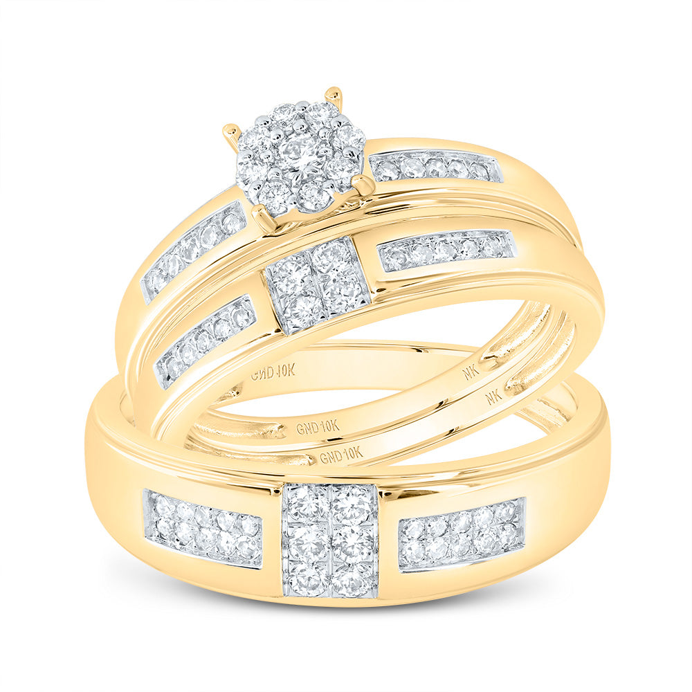 1/2Ctw-Diamond Round Trio Set (5.19 grams)