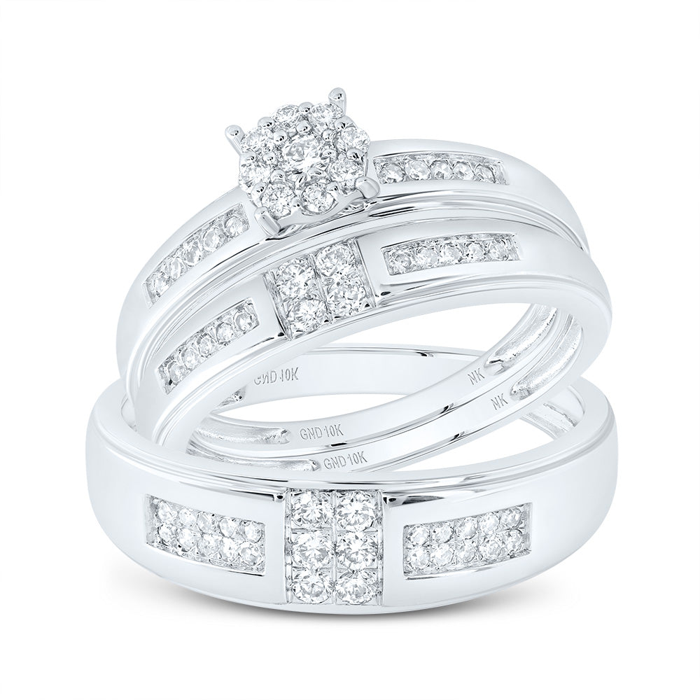 1/2Ctw-Diamond Round Trio Set (5.24 grams)
