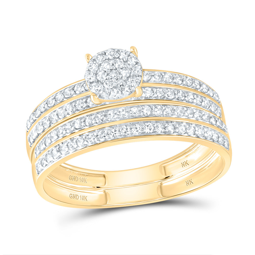 1Ctw-Dia Nk Round Trio Set (3.84 grams)