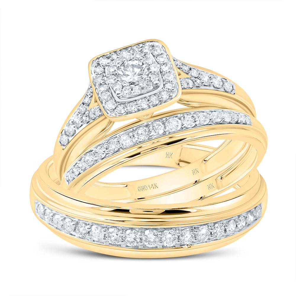 7/8Ctw-Diamond Square Trio Set (5.35 grams)