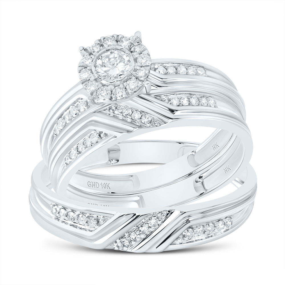 3/8Ctw-Diamond Round Trio Set (4.04 grams)