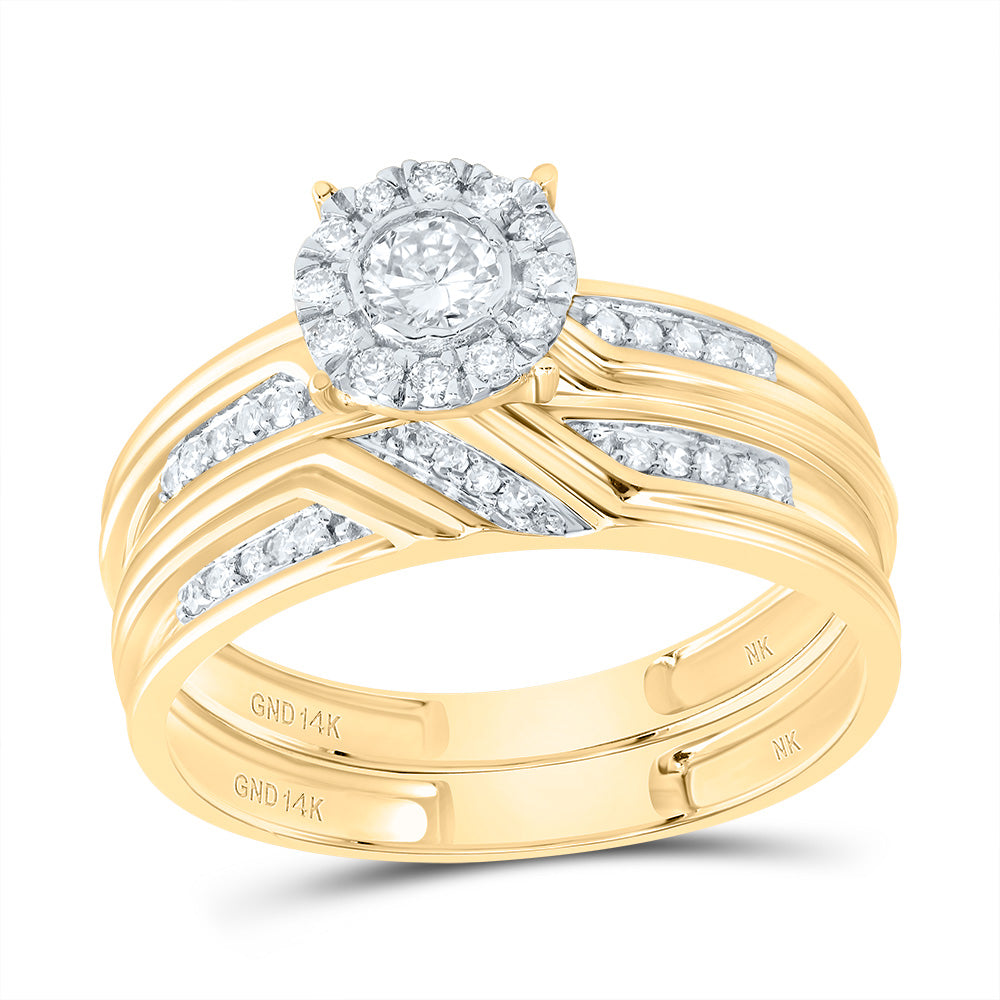 3/8Ctw-Diamond Round Trio Set (3.92 grams)