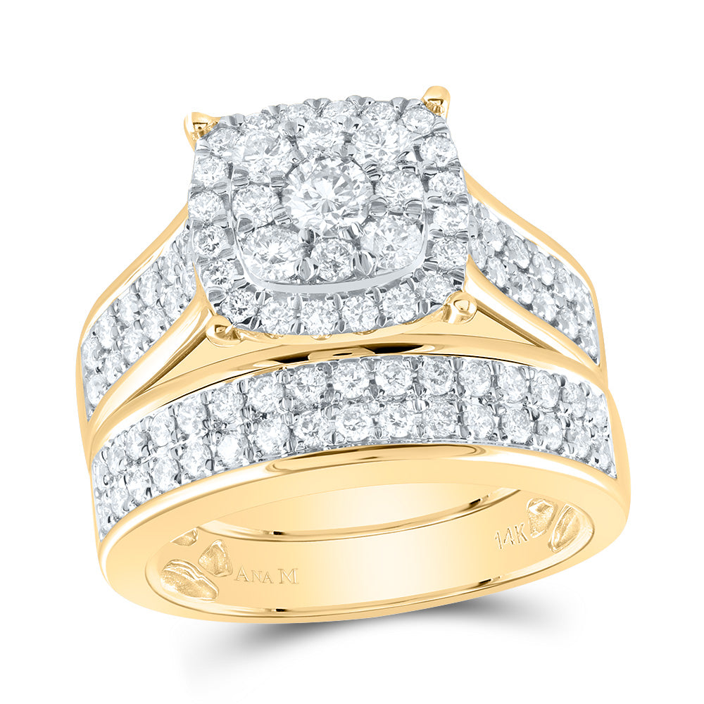 2 3/8Ctw-Diamond Ana M Cushion Trio Set (14.57 grams)