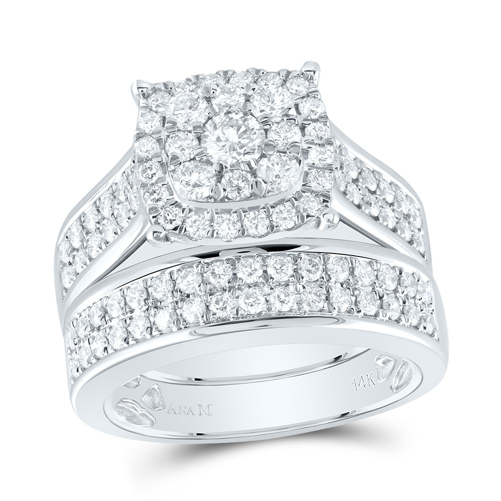 2 3/8Ctw-Diamond Ana M Cushion Trio Set (14.28 grams)