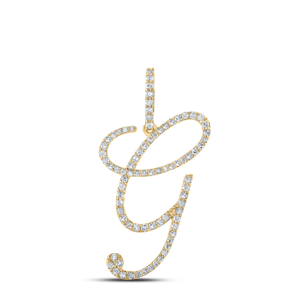 1/2Ctw-Dia P1 Initial "G" Gift Pendant (1.865 grams)