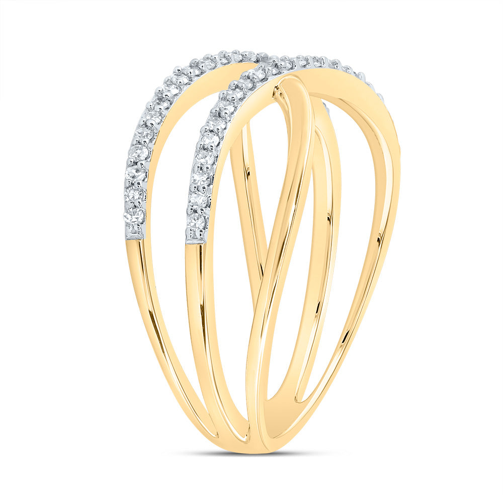 1/5Ctw-Dia Cn Criss-Cross Fashion Ring (2.65 grams)