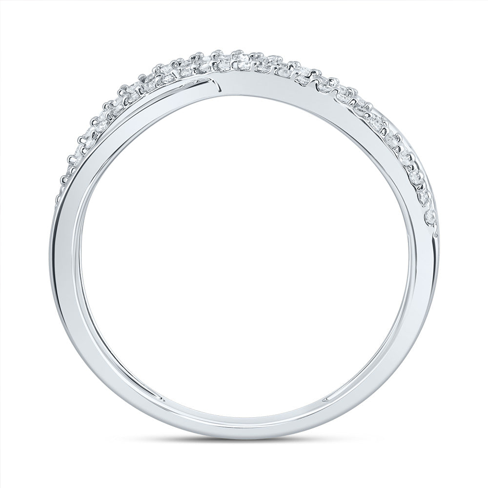 1/5Ctw-Dia Cn Criss-Cross Fashion Ring (2.81 grams)