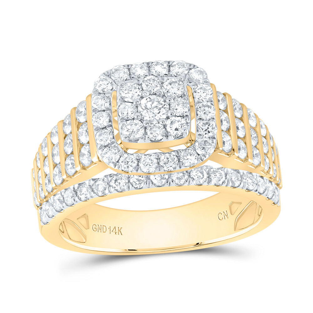 1 5/8Ctw-Dia Cn Cushion Fashion Bridal Ring (6.15 grams)