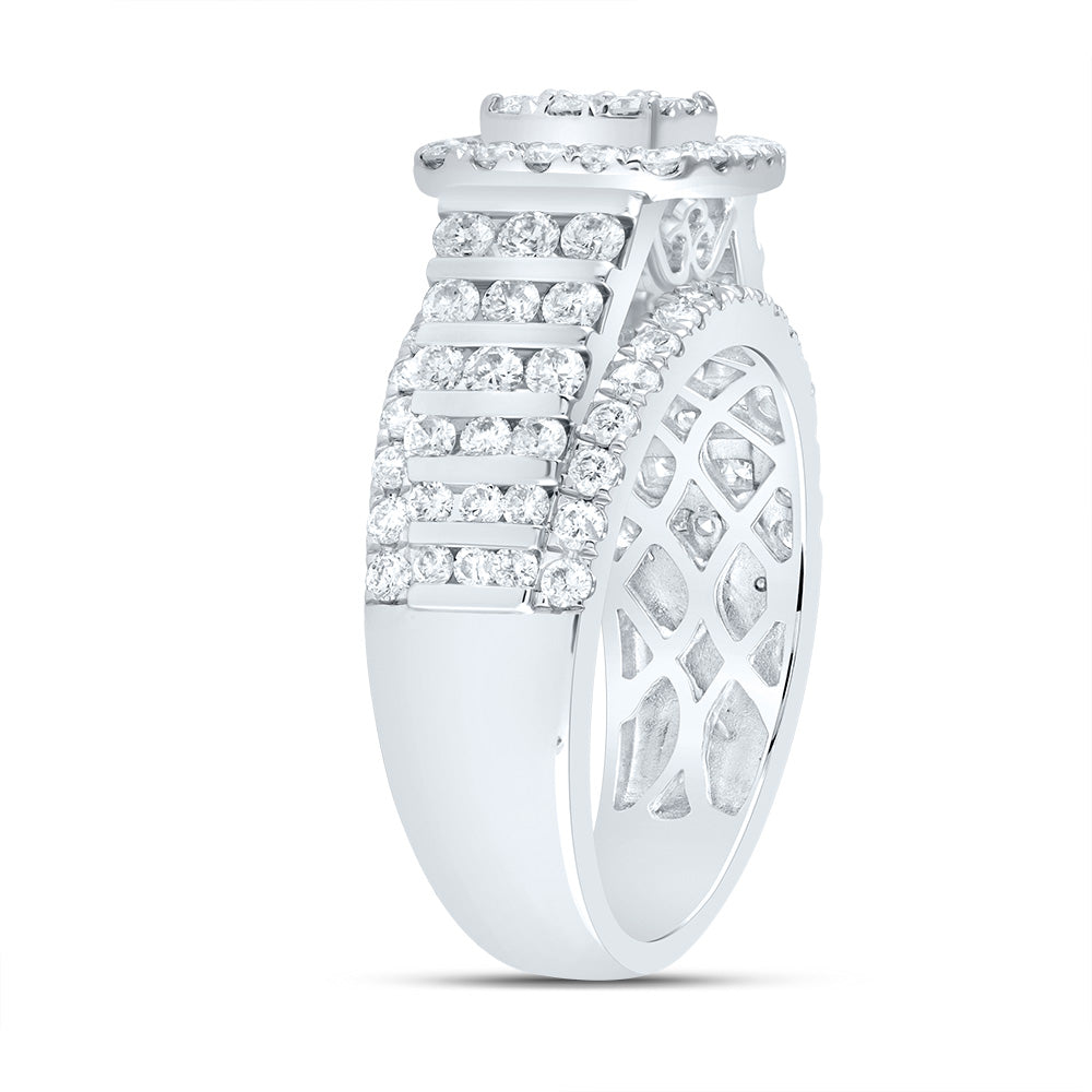 1 5/8Ctw-Dia Cn Cushion Fashion Bridal Ring (6.46 grams)