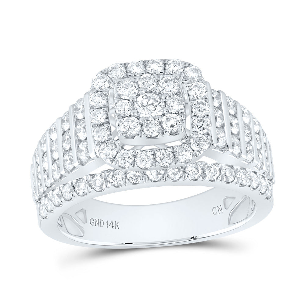 1 5/8Ctw-Dia Cn Cushion Fashion Bridal Ring (6.46 grams)