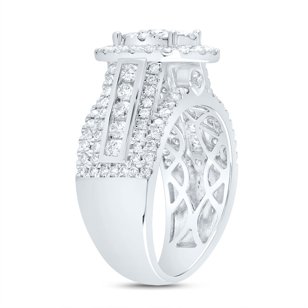 1 3/4Ctw-Dia Cn Oval Single Halo Bridal Ring (7.11 grams)