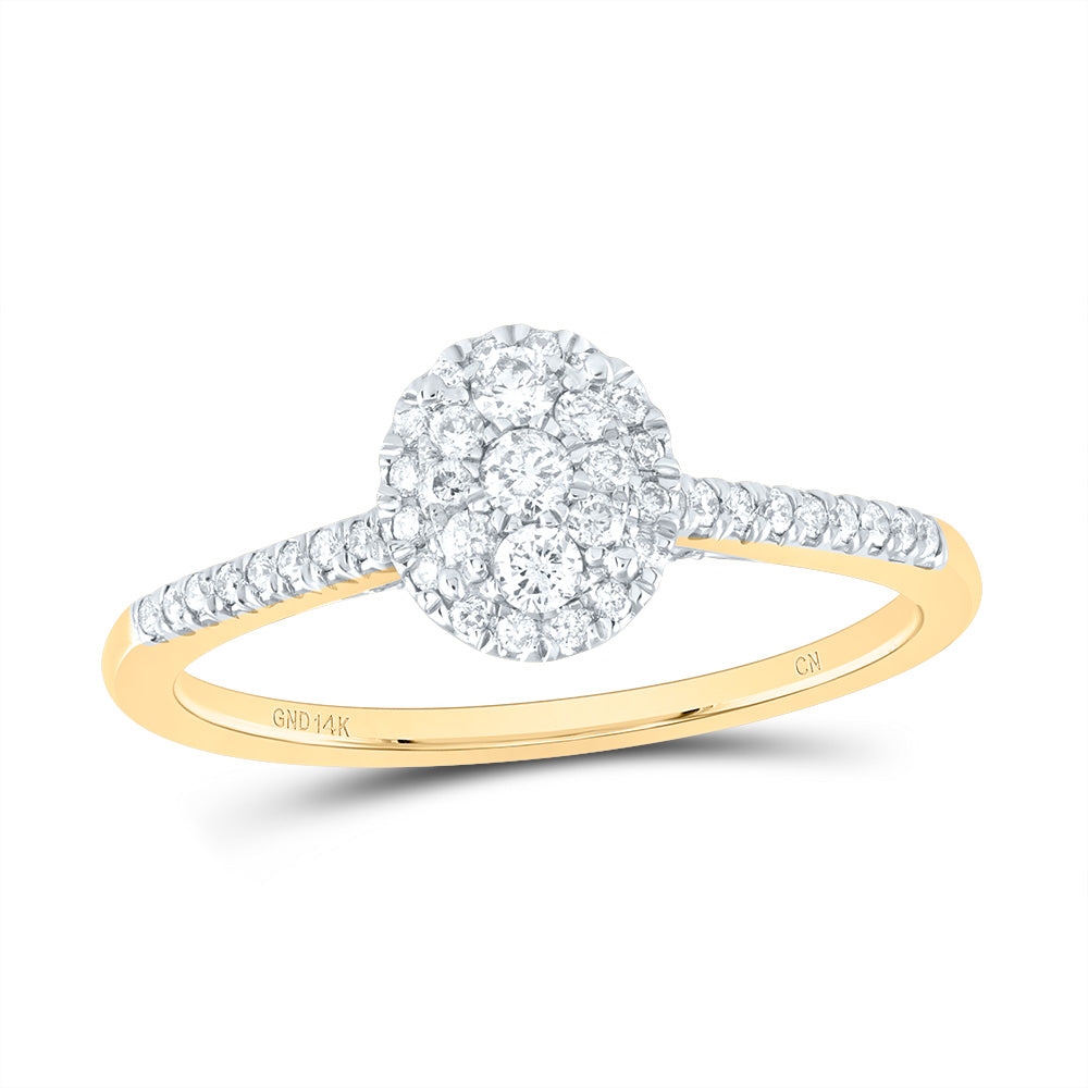 3/8Ctw-Dia Cn Fashion Oval Ring (2.16 grams)