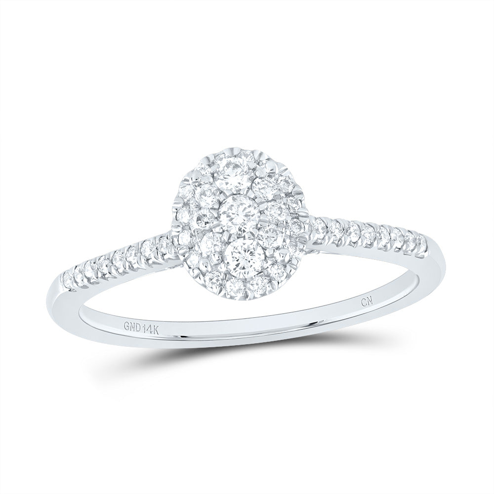 3/8Ctw-Dia Cn Fashion Oval Ring (2.16 grams)