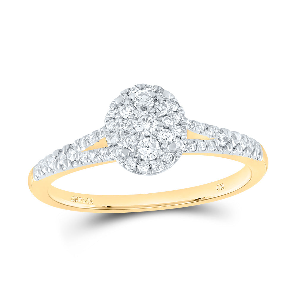 3/8Ctw-Dia Cn Fashion Oval Ring (2.72 grams)