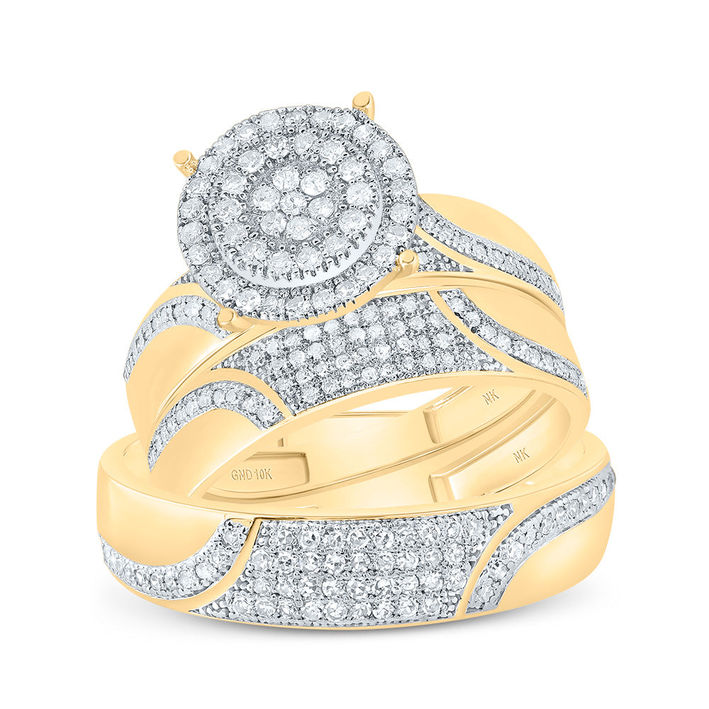 7/8Ctw-Diamond Round Trio Set (4.85 grams)